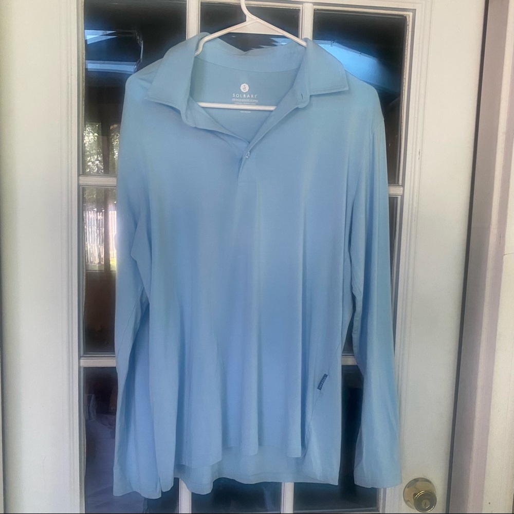 Solbari Long Sleeve Polo Shirt UPF50 Sensitive. Medium.